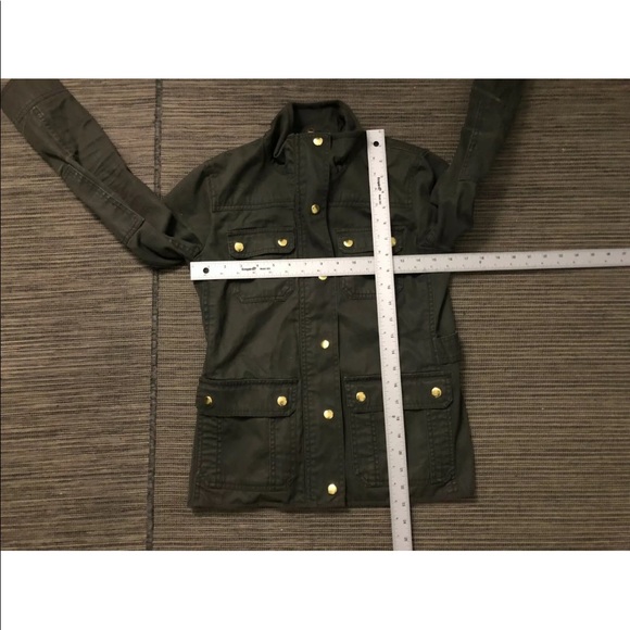 J. Crew Relaxed Boyfriend Downtown Field Jacket - Mossy Brown - XS Petite - Picture 5 of 6